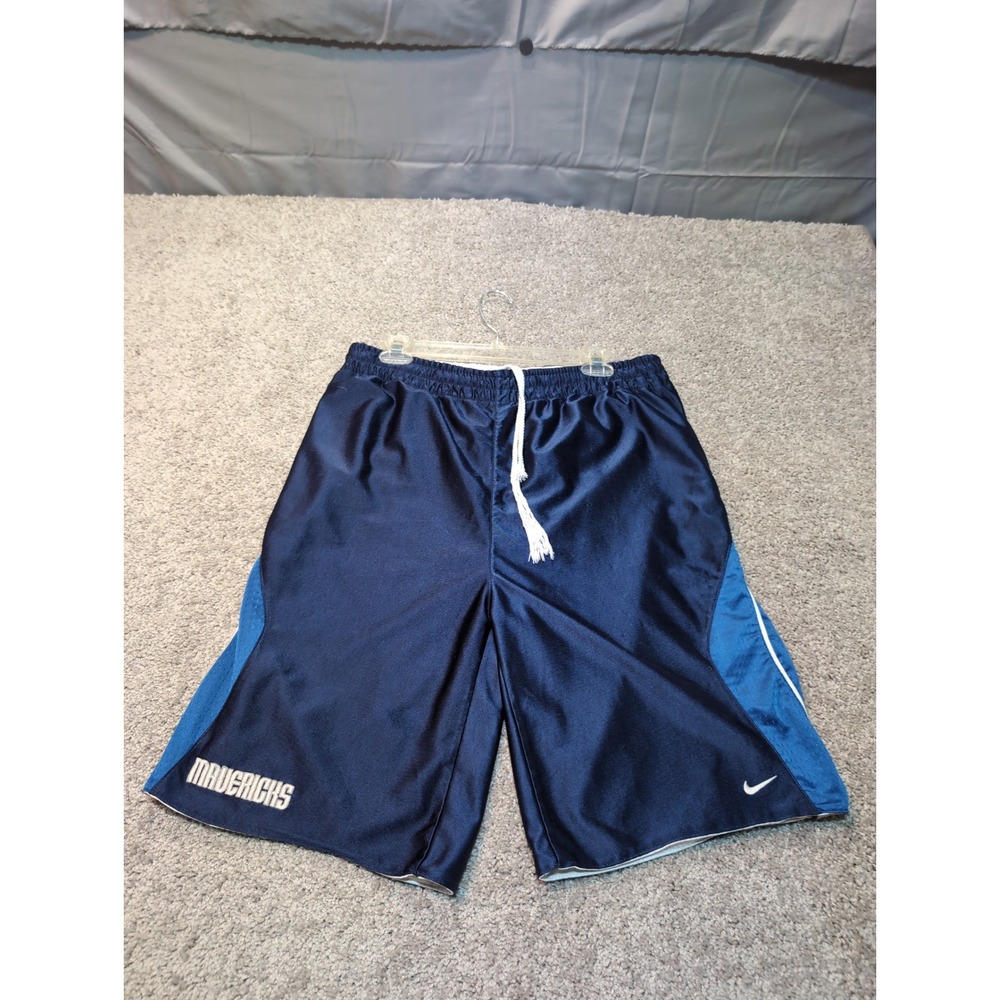 Nike Dallas Mavericks Basketball‎ Shorts Mens Size L Navy Blue Athletic